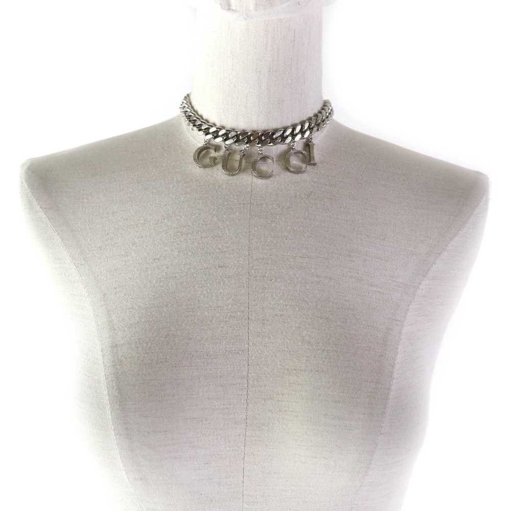 GUCCI Necklace 675769 Gold Plated Silver Interloc… - image 3