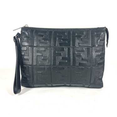 FENDI Clutch bag 7VA491 leather black logo zucca - image 1