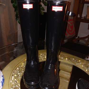 Hunter Huntress Wide Leg Rain Boots in Black - image 1