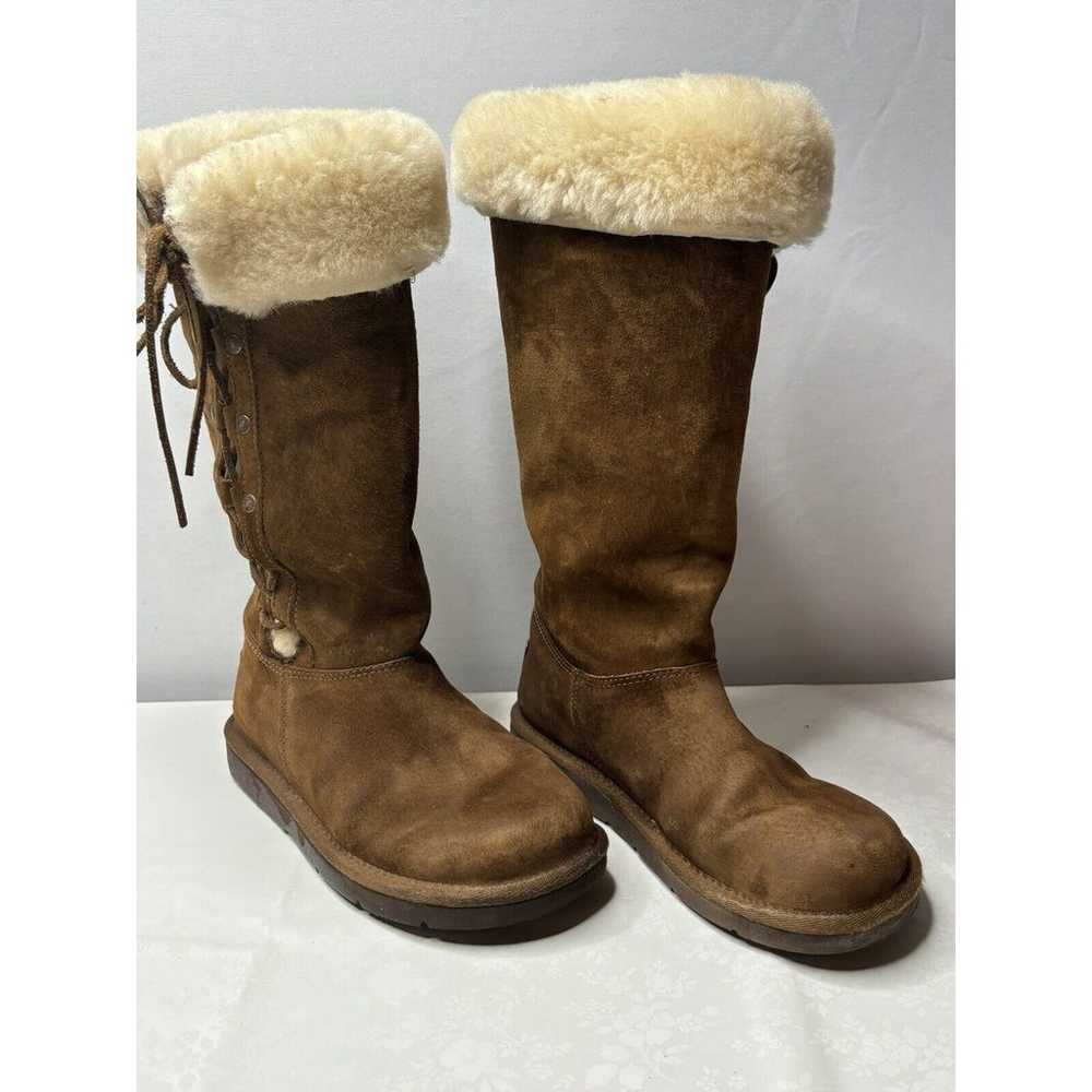 Ugg Upside Tall 5163 Brown Suede Lace Up Women's … - image 2