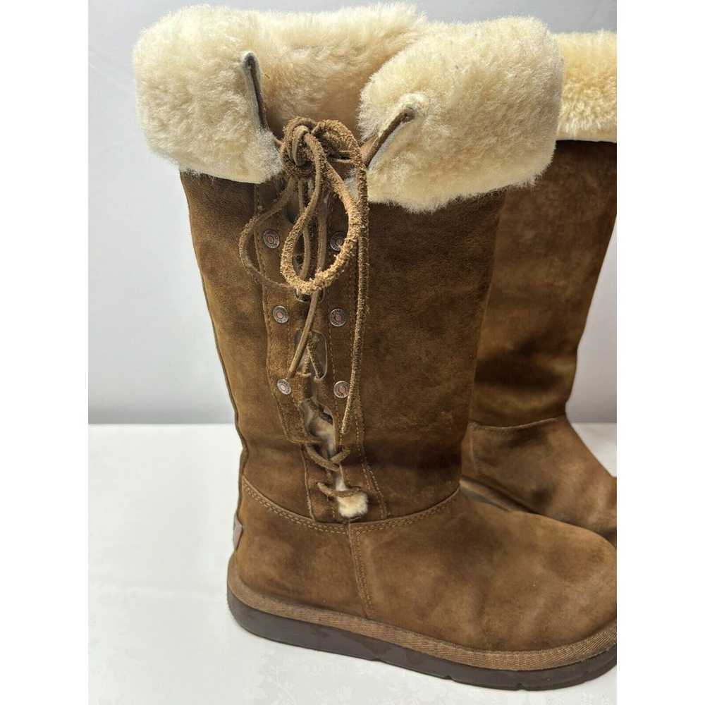 Ugg Upside Tall 5163 Brown Suede Lace Up Women's … - image 3