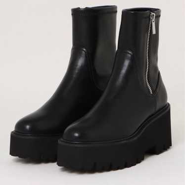 【EVOL】Black Side Gore Boots Thick Sole Synthetic L