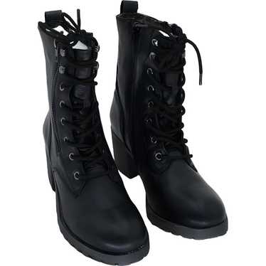 Sun Stone Women's Black Lace-Up Hiker Booties - S… - image 1