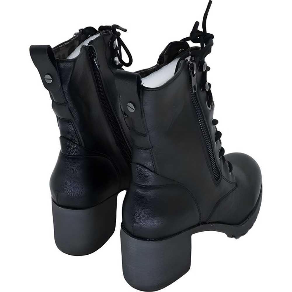 Sun Stone Women's Black Lace-Up Hiker Booties - S… - image 3