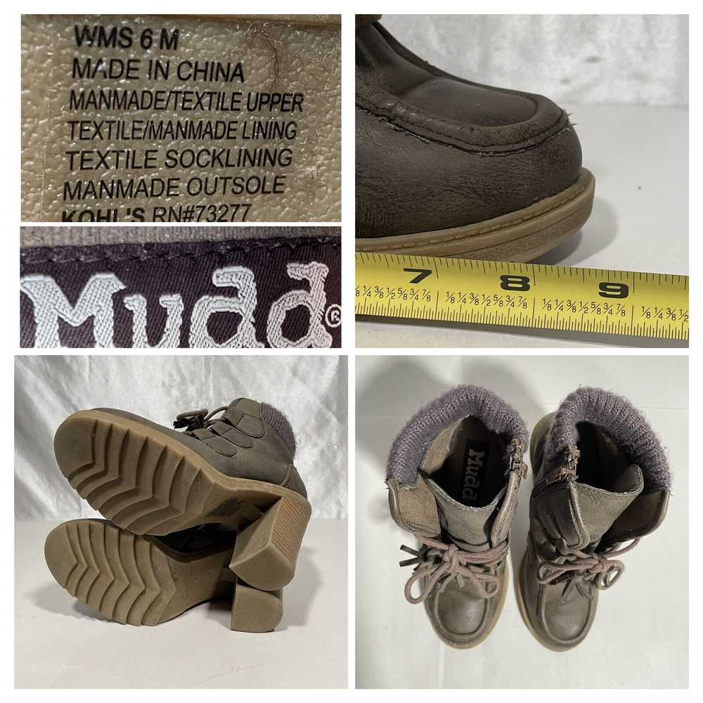 Other MUDD Gresham Grey/Brown ANKLE BOOTS Side Zi… - image 3