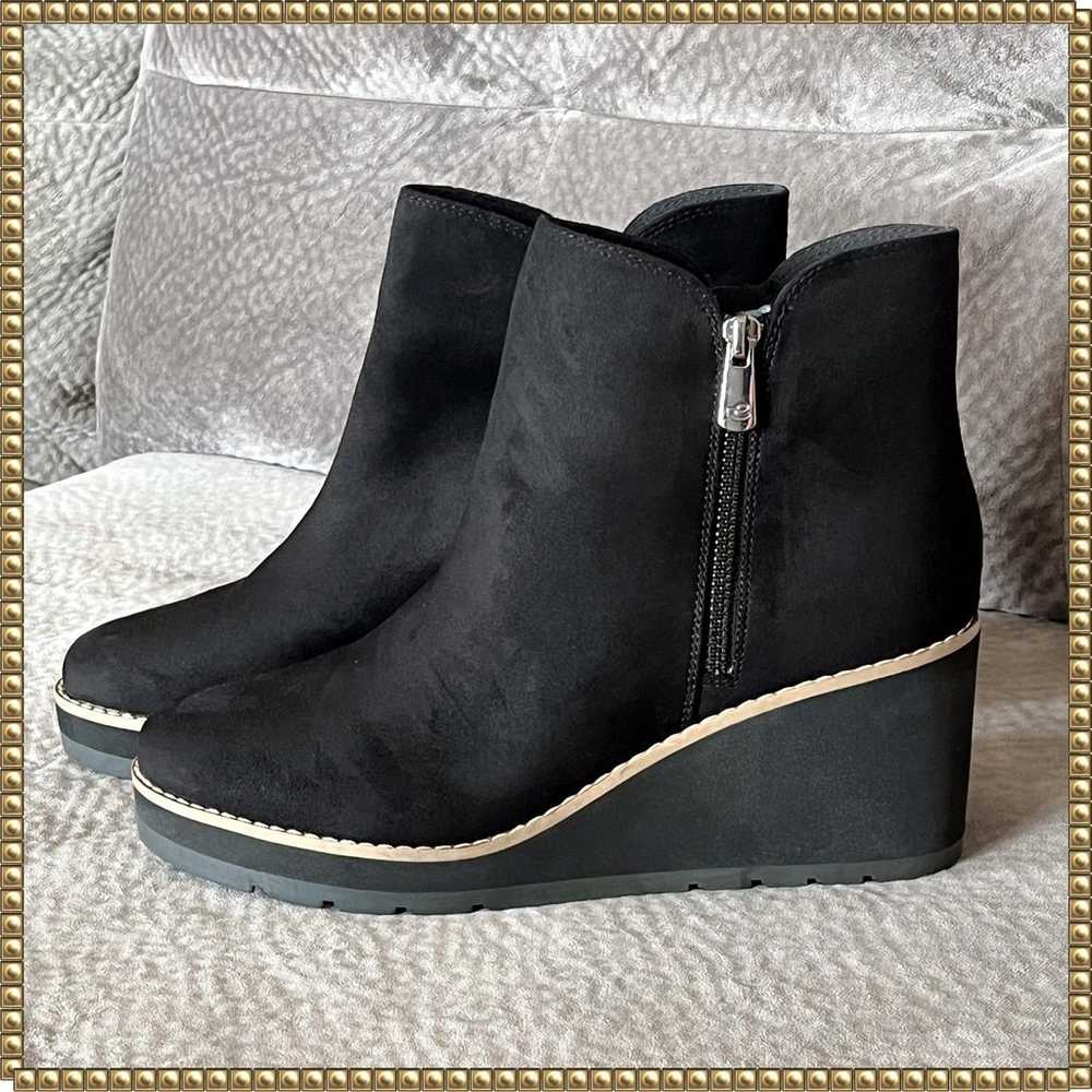 Easy Spirit Jayda Black Suede Wedge Platform Heel… - image 1