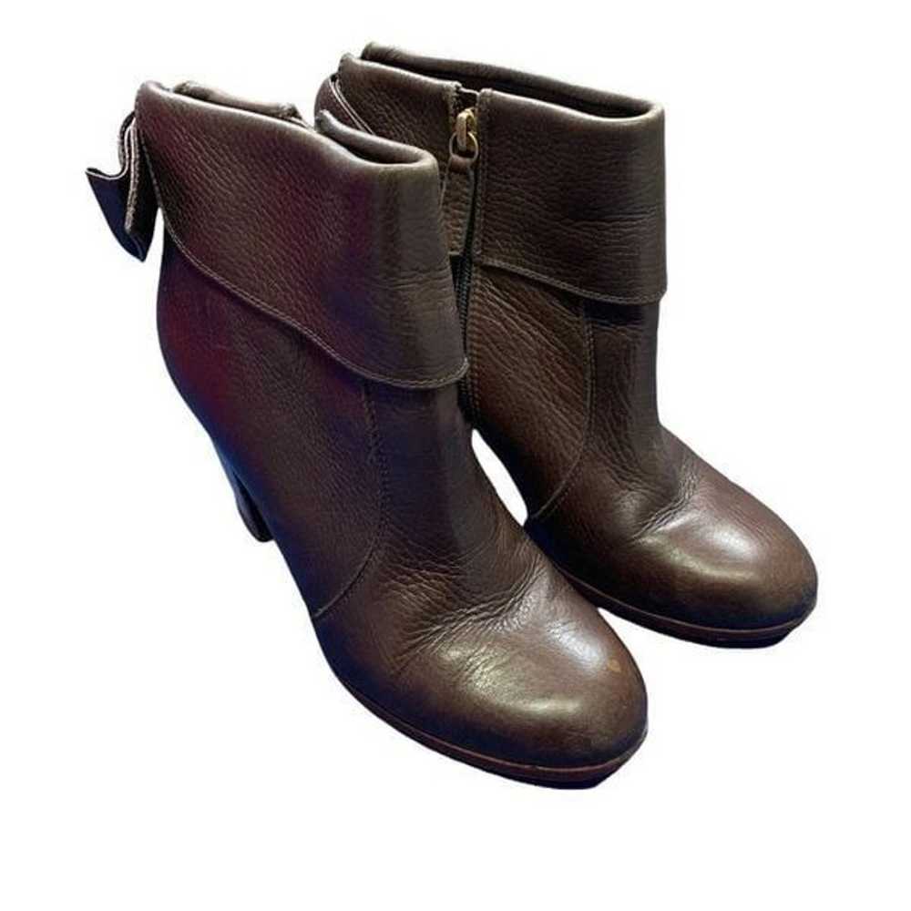 Kate Spade Lanise Bow Leather Ankle Boot Brown Si… - image 3