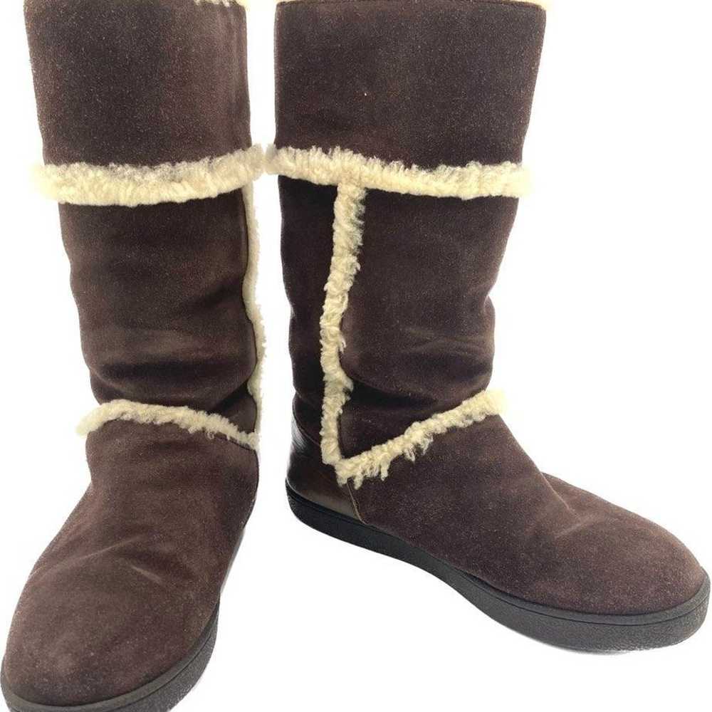 TORY BURCH Shearling Long Boots 23.5cm - image 1