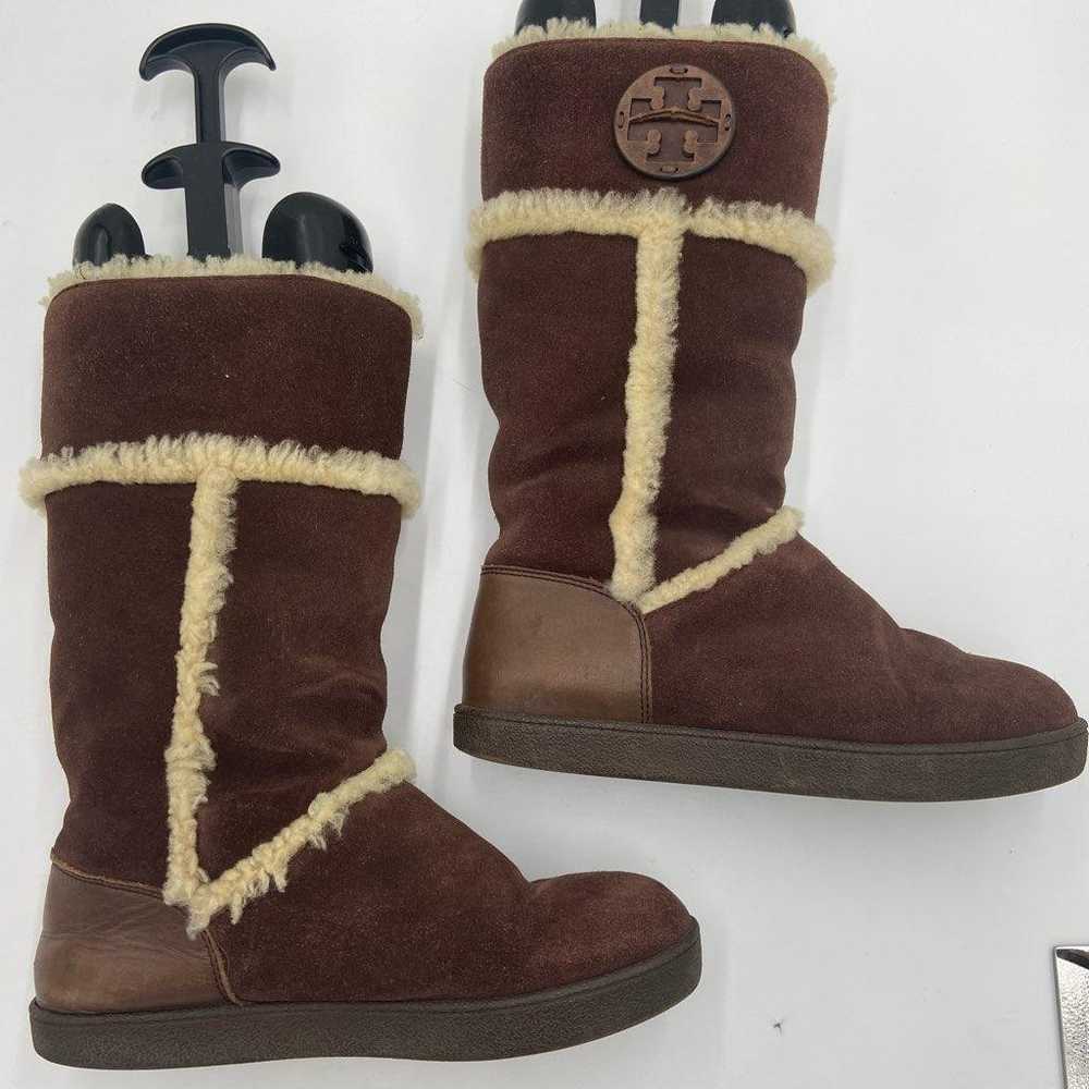 TORY BURCH Shearling Long Boots 23.5cm - image 3