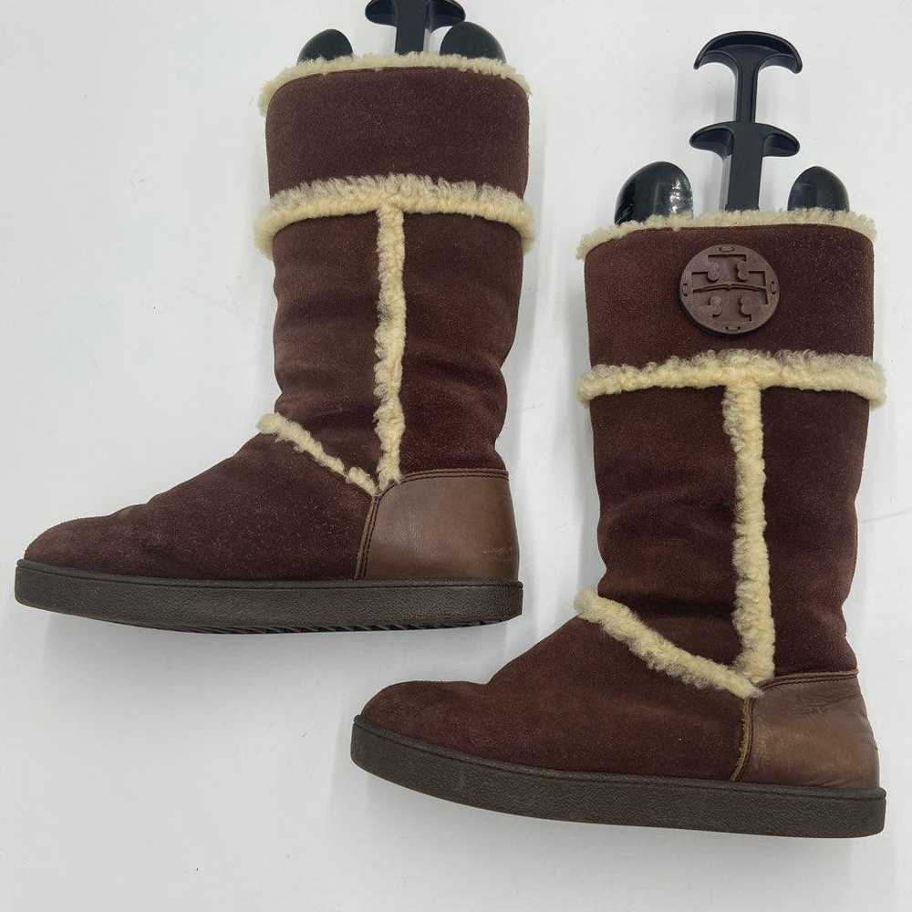 TORY BURCH Shearling Long Boots 23.5cm - image 4