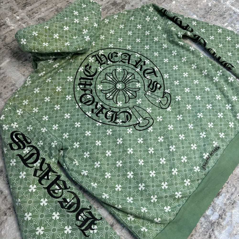 Chrome Hearts Plus cross allover print green hors… - image 12