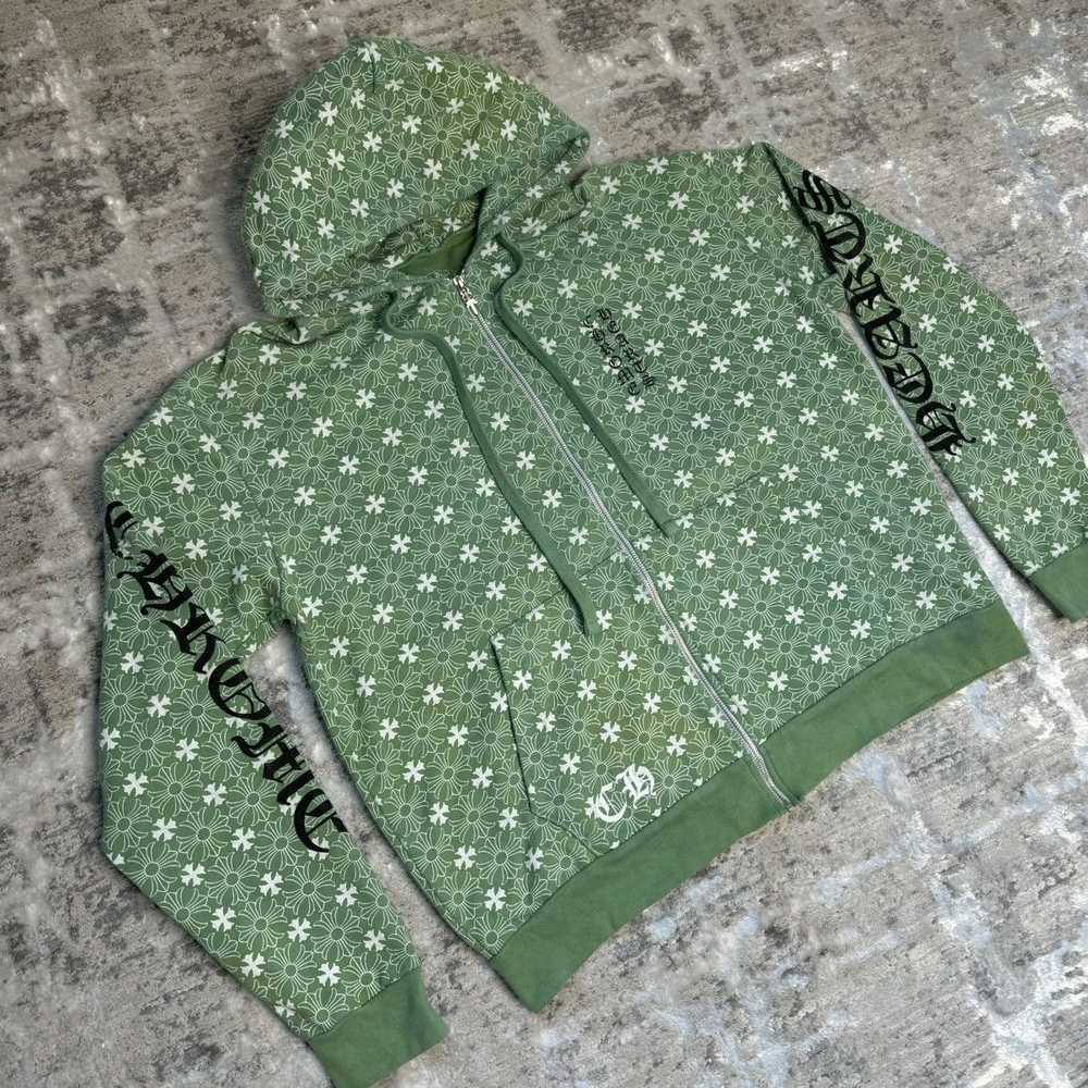 Chrome Hearts Plus cross allover print green hors… - image 2