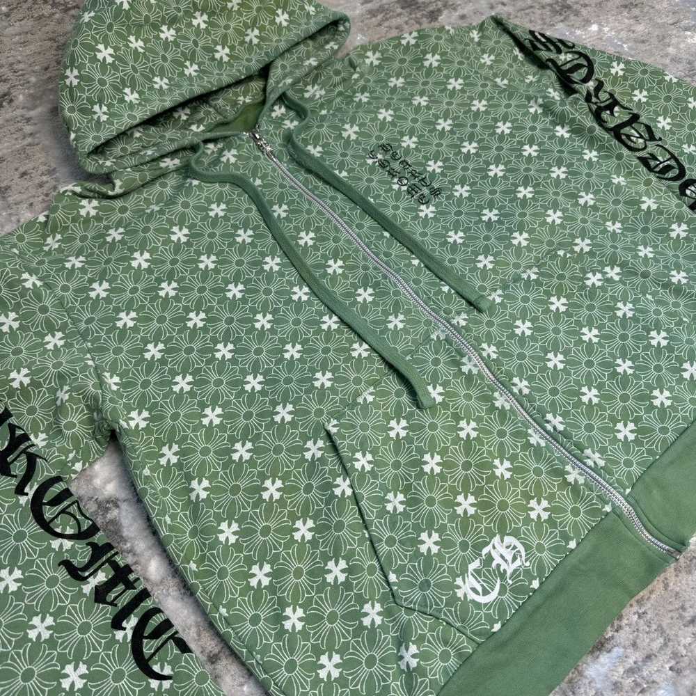 Chrome Hearts Plus cross allover print green hors… - image 4