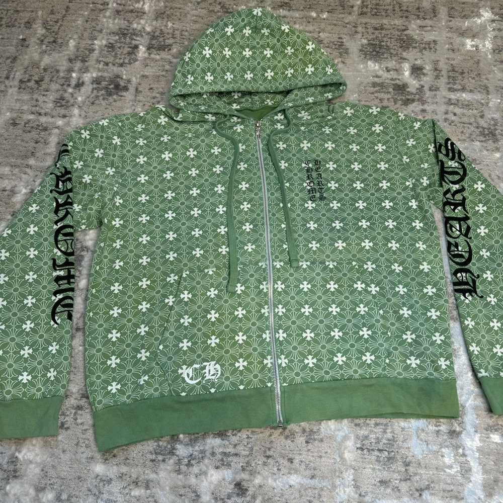 Chrome Hearts Plus cross allover print green hors… - image 6