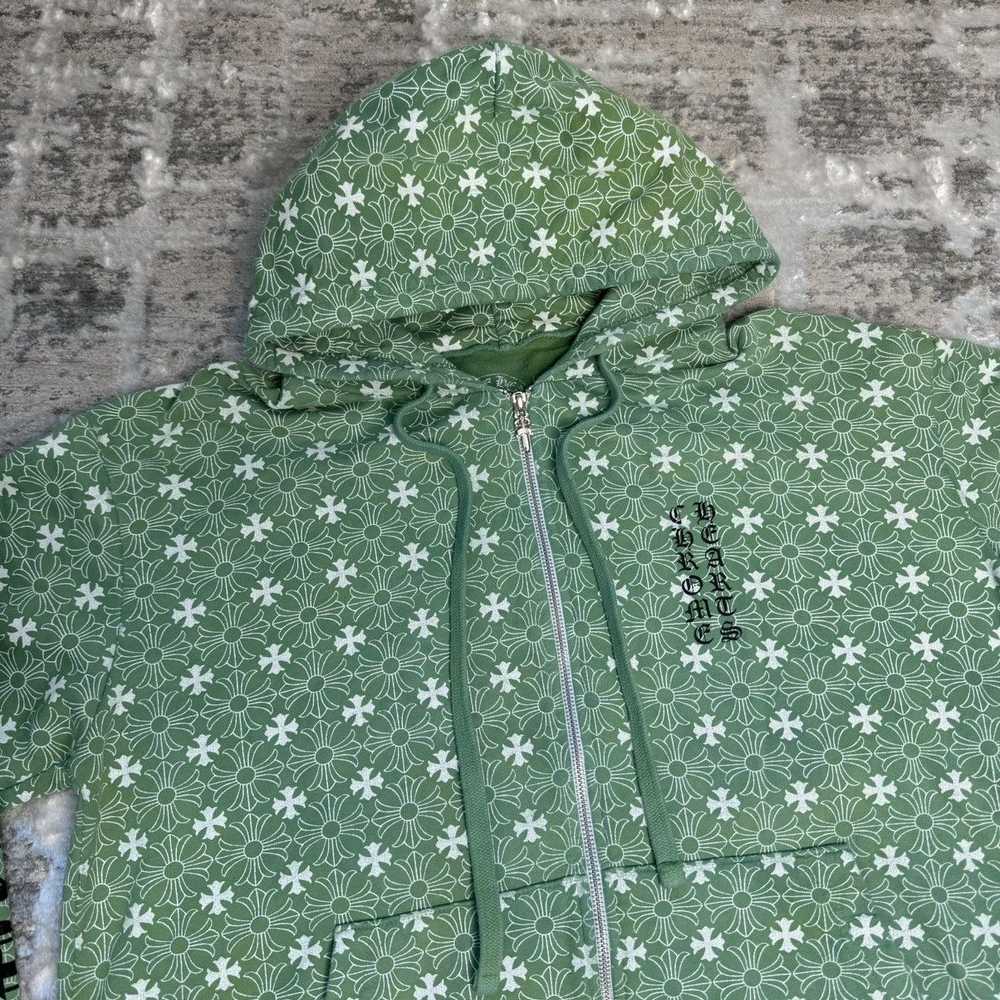 Chrome Hearts Plus cross allover print green hors… - image 7