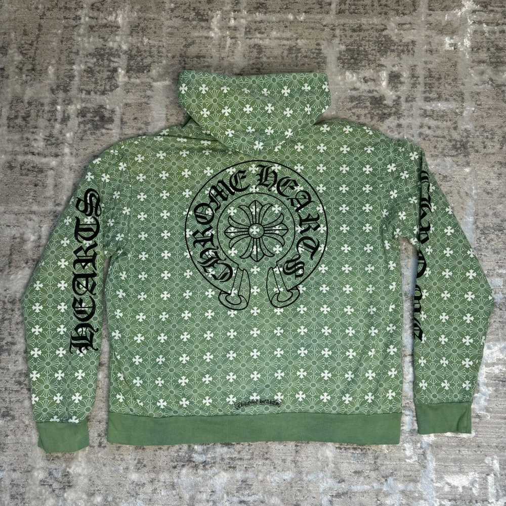 Chrome Hearts Plus cross allover print green hors… - image 9