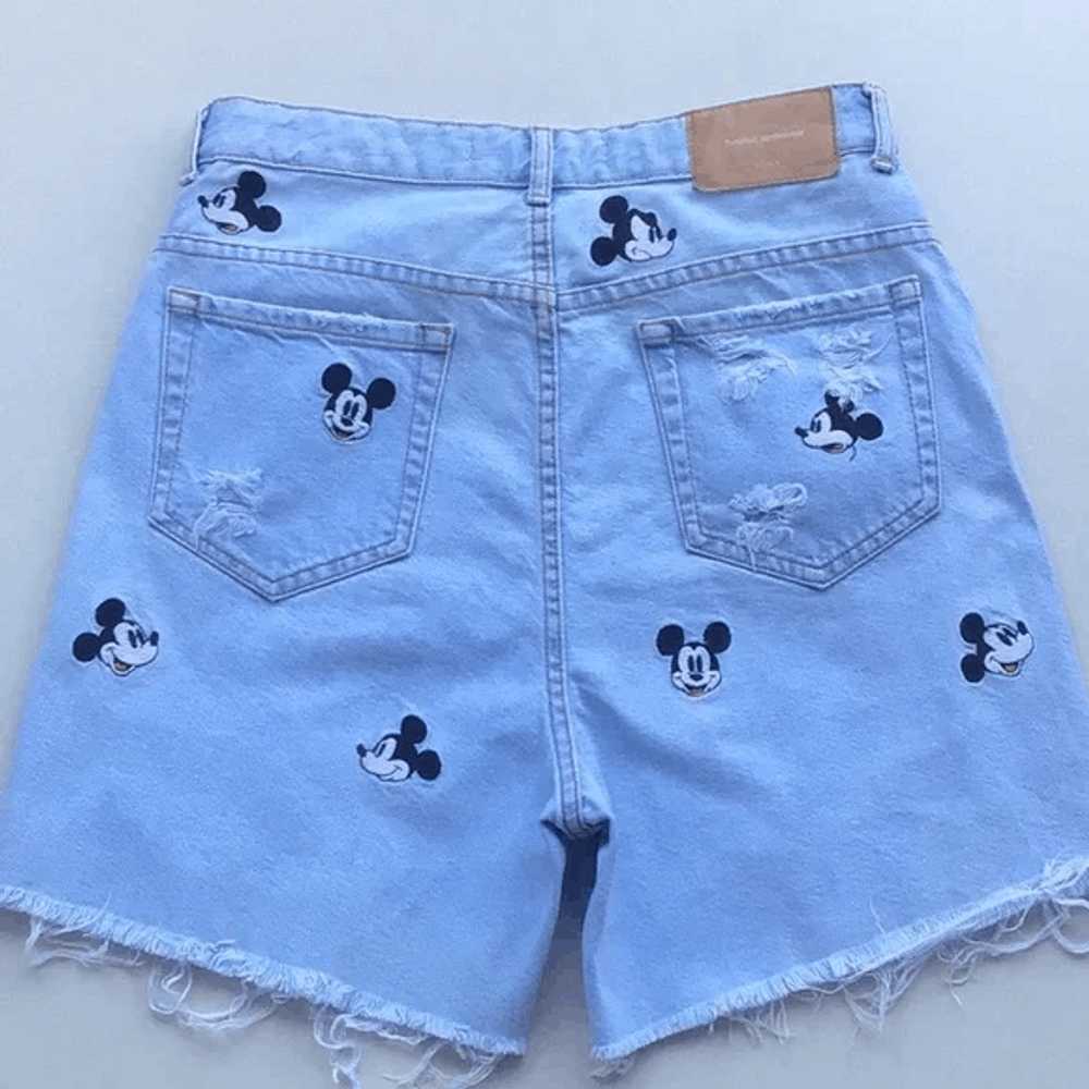 Zara Zara Mickey Mouse denim shorts - image 2