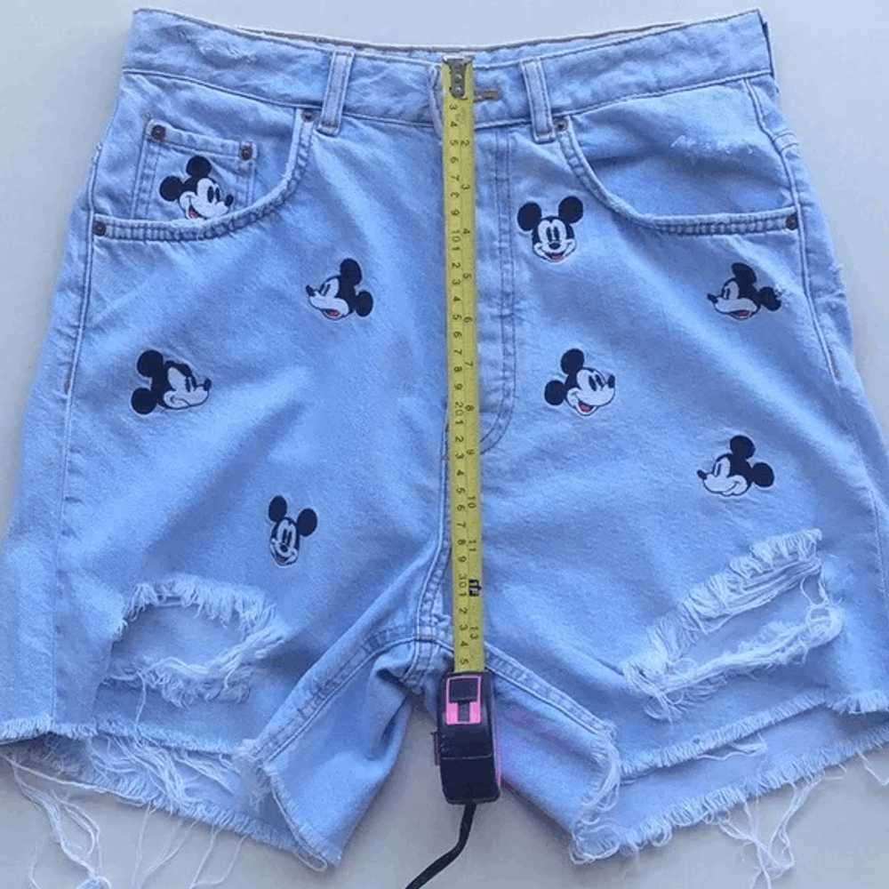 Zara Zara Mickey Mouse denim shorts - image 5