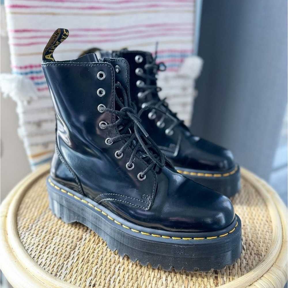 Dr Martens Jadon Max Black Smooth Leather Lace-Up… - image 1