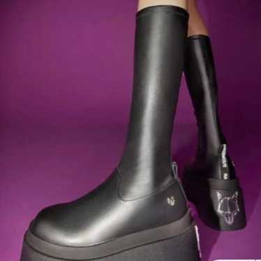 NAKEDWOLFE Black Thick-soled Long Boots - image 1