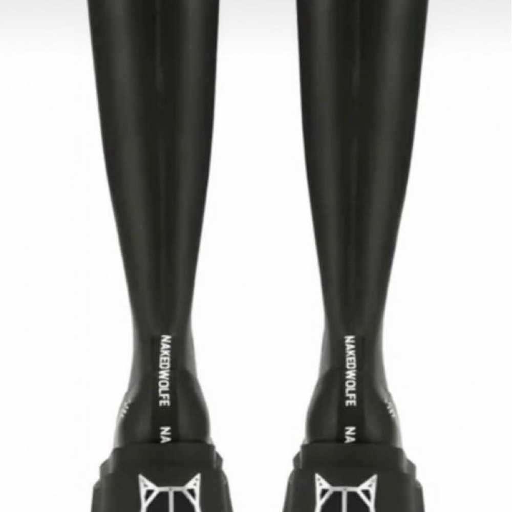 NAKEDWOLFE Black Thick-soled Long Boots - image 7