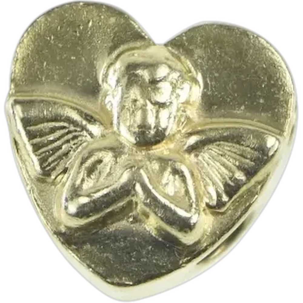 14K St. Raphael Cherub Angel Slide Bracelet Charm… - image 1