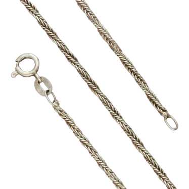 Sterling Silver 2Mm Twisted Fishtail Chain Necklac