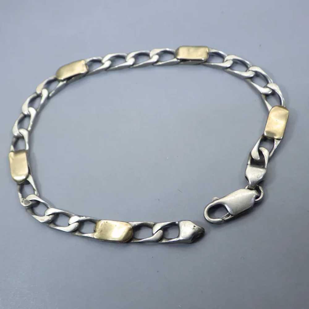 Tiffany & Co. Sterling and Gold Italian Bracelet,… - image 2