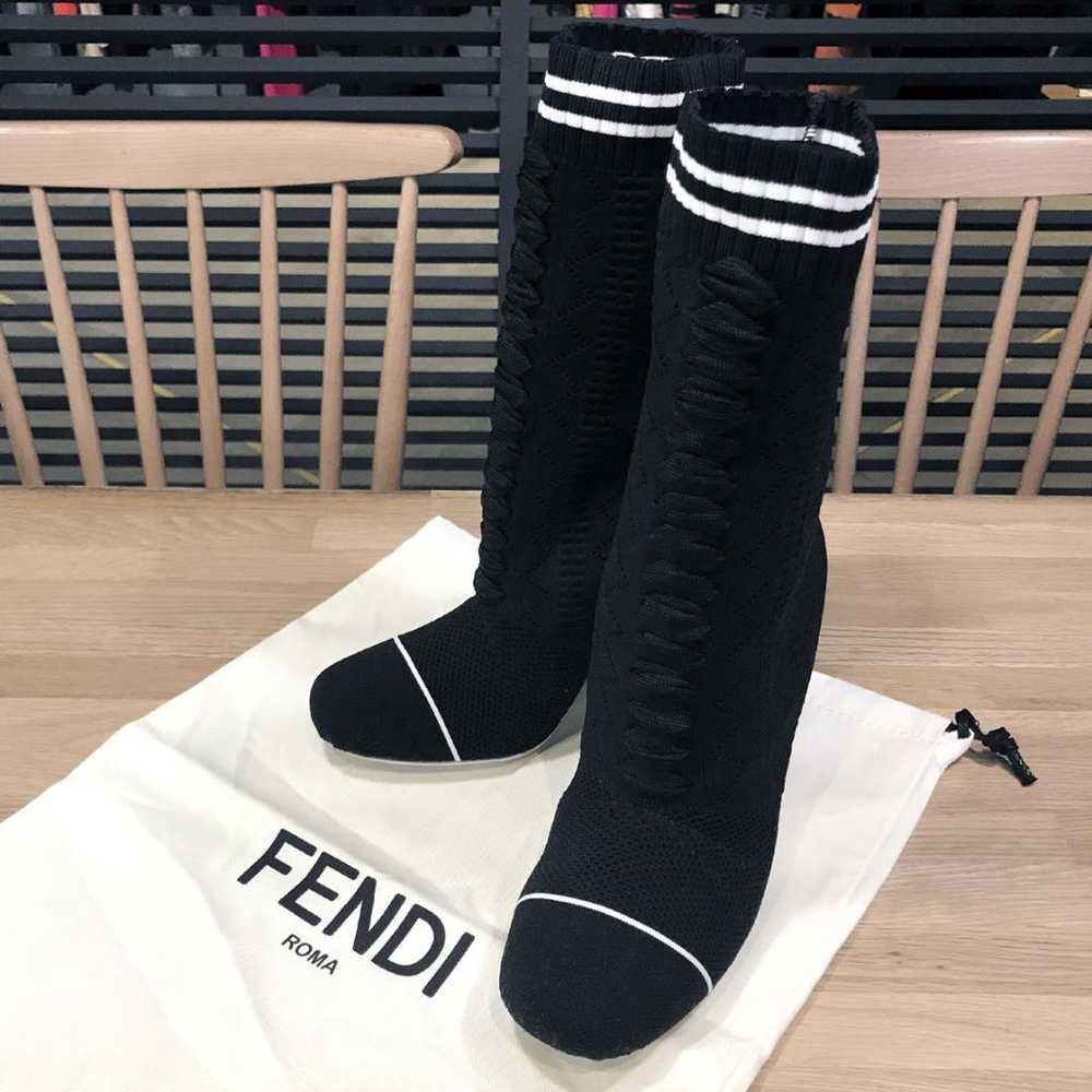 Superb item Fendi Rococo socks boots bootie black… - image 10