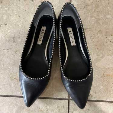 Diana DIANA Studded Flat Pumps 23.5 Black