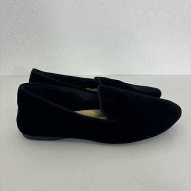 Birdies Black The Starling Velvet Round Toe Flats - image 1