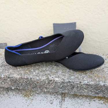 ROTHY'S ALMOND TOE BLACK FLAT SHOES