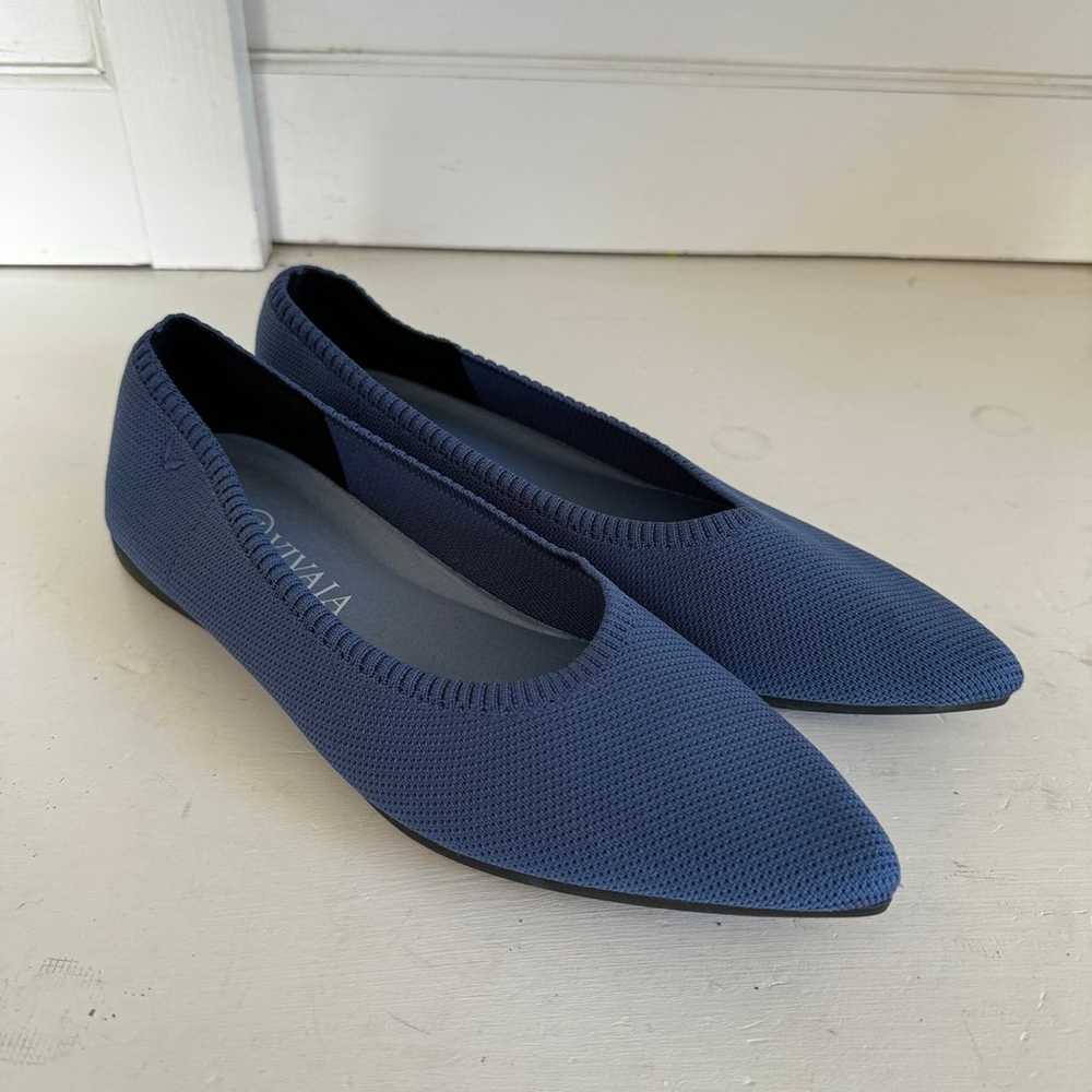 Vivaia denim blue Aria pointed flats size 41 (the… - image 1