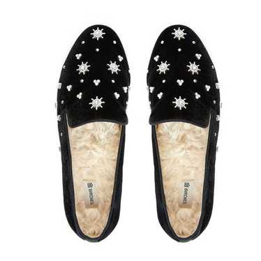 Birdies Starling Velvet Crystal Embellished Flats