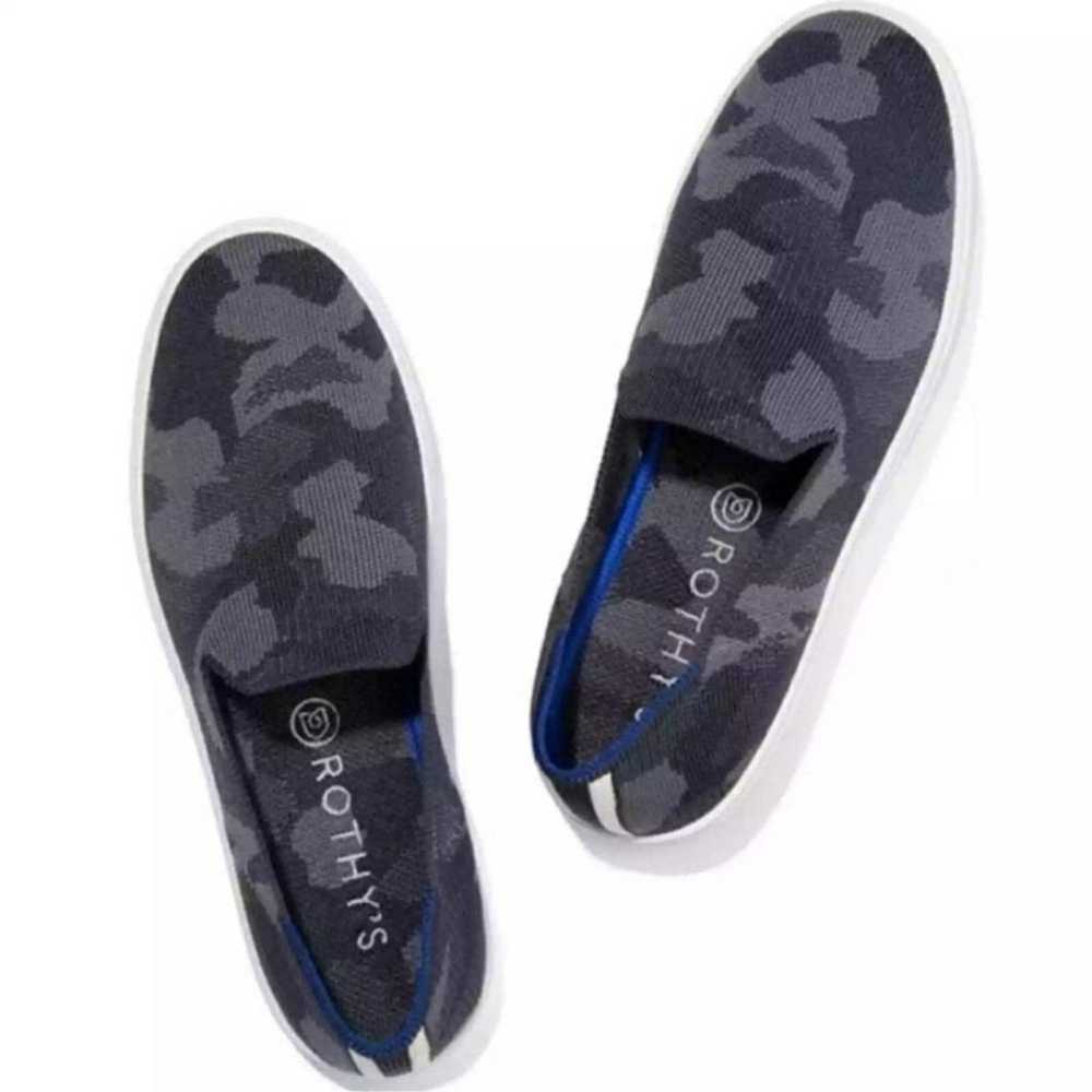 Rothy's The Sneaker in Black Gray Camo Women 8.5 … - image 3