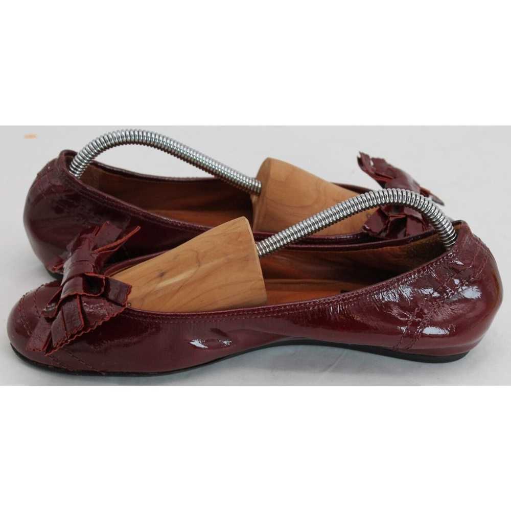 Womens Lanvin Large Bow Ballet Flat 39 / 9 Burgun… - image 5