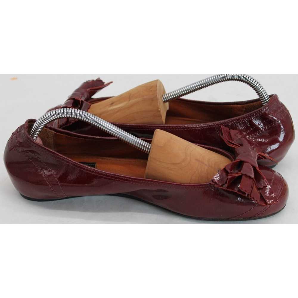 Womens Lanvin Large Bow Ballet Flat 39 / 9 Burgun… - image 6