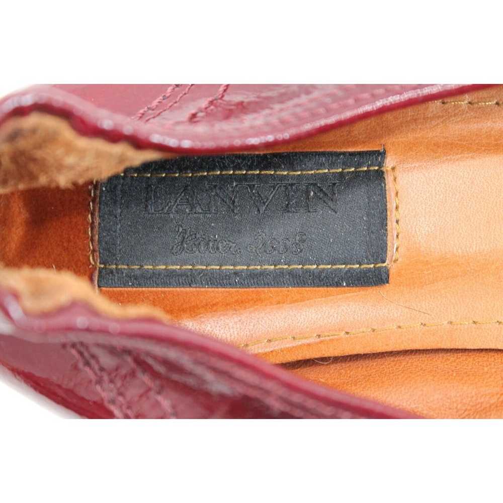 Womens Lanvin Large Bow Ballet Flat 39 / 9 Burgun… - image 8