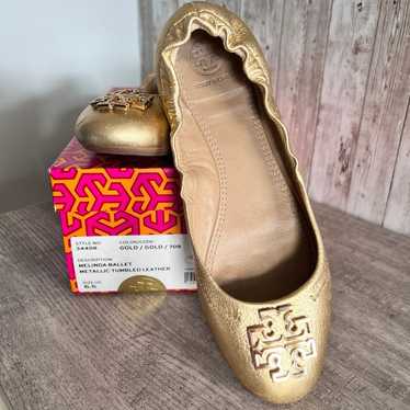 Tory Burch Gold Melinda Ballet Flats