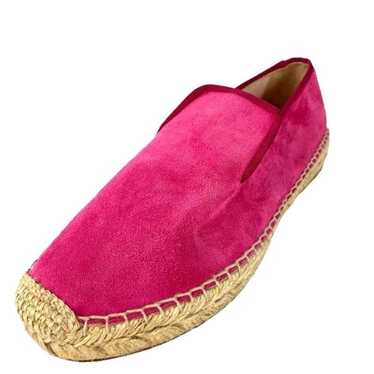 ELYSE WALKER Dee Pink Suede Platform Espadrille Fl