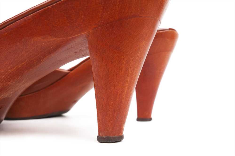 Miu Miu Miu Miu Wooden Heels Mules Patent Leather… - image 11