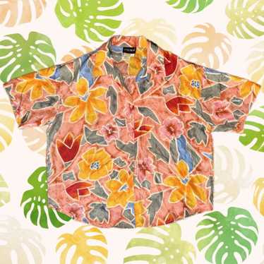 Vintage Tropical 100% Silk Shirt