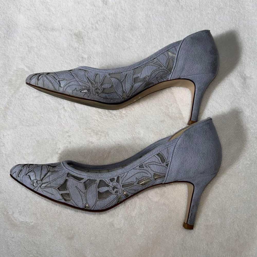 Le Talon Gray Floral Pumps with 7cm Heel - image 3