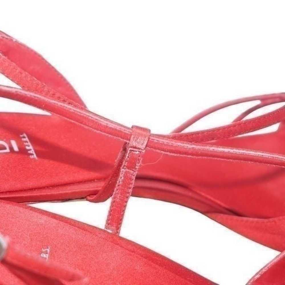 Bakers Red Mystery Strappy Sandal Heels, Size 11 - image 4