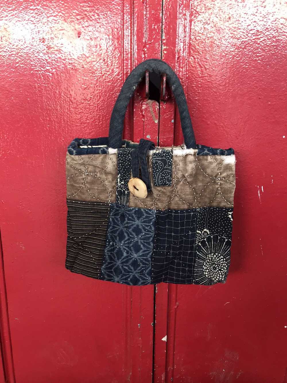 Custom × Streetwear Sashiko patchwork tote beg cu… - image 1