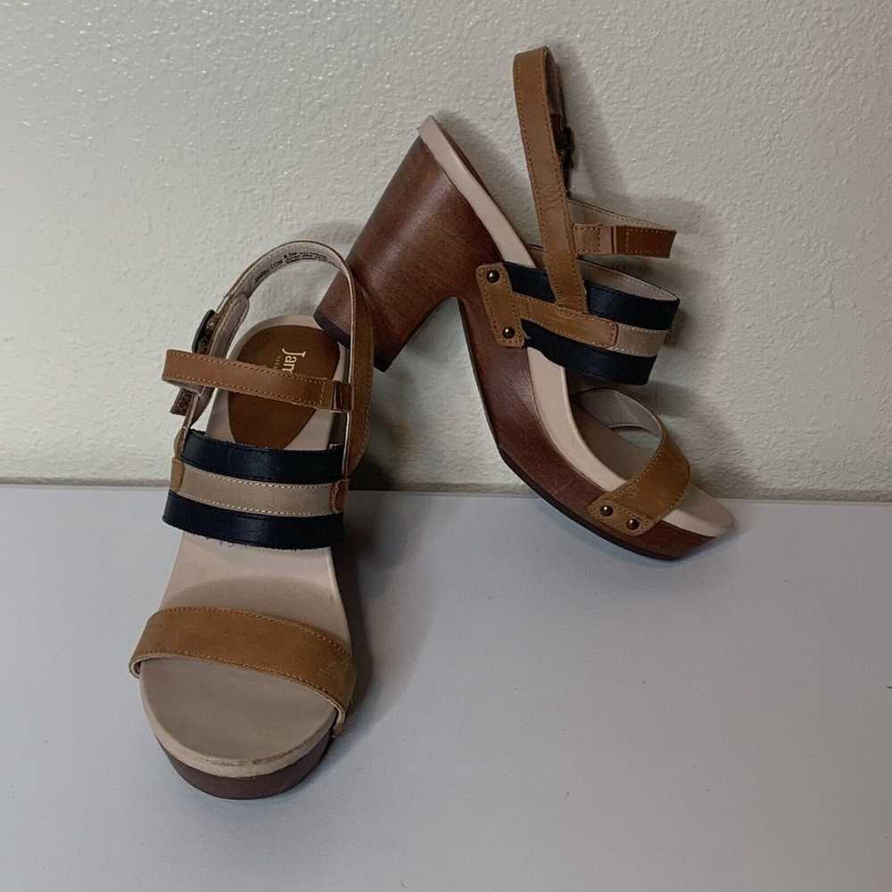 Jambu Viola Chunky Heels Sandals Brown Black Stra… - image 1