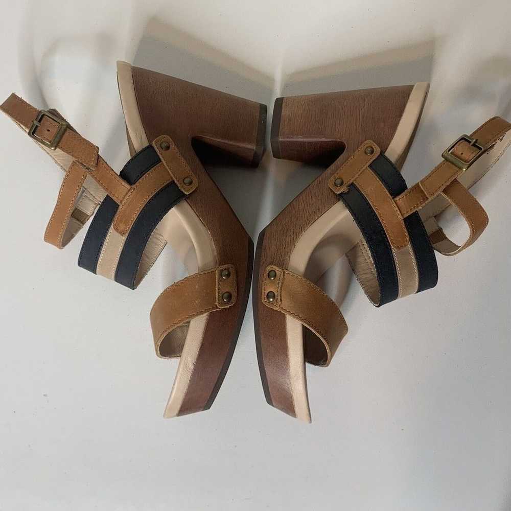 Jambu Viola Chunky Heels Sandals Brown Black Stra… - image 3