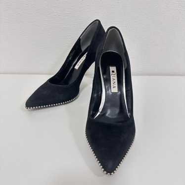 DIANA Black Suede Pumps High Heels