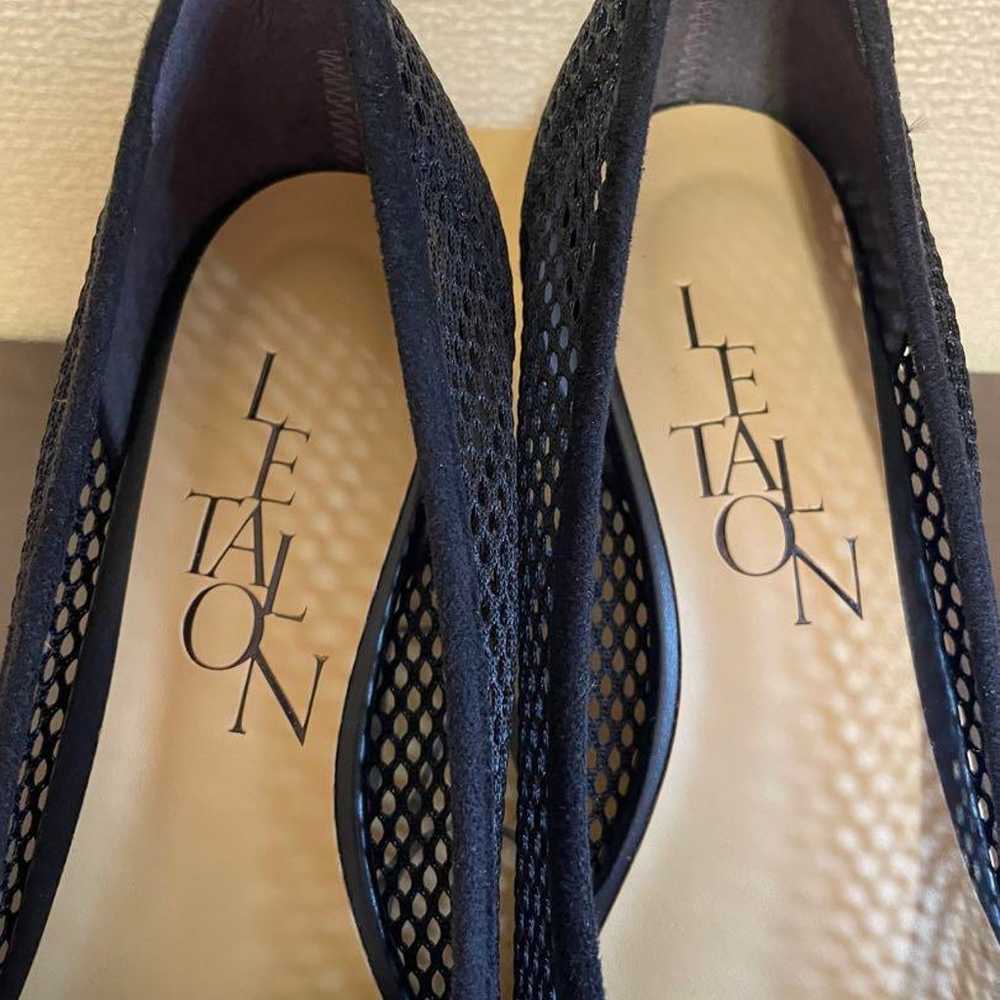 【Beautiful condition】LE TALON Black Net Pumps 23.… - image 4