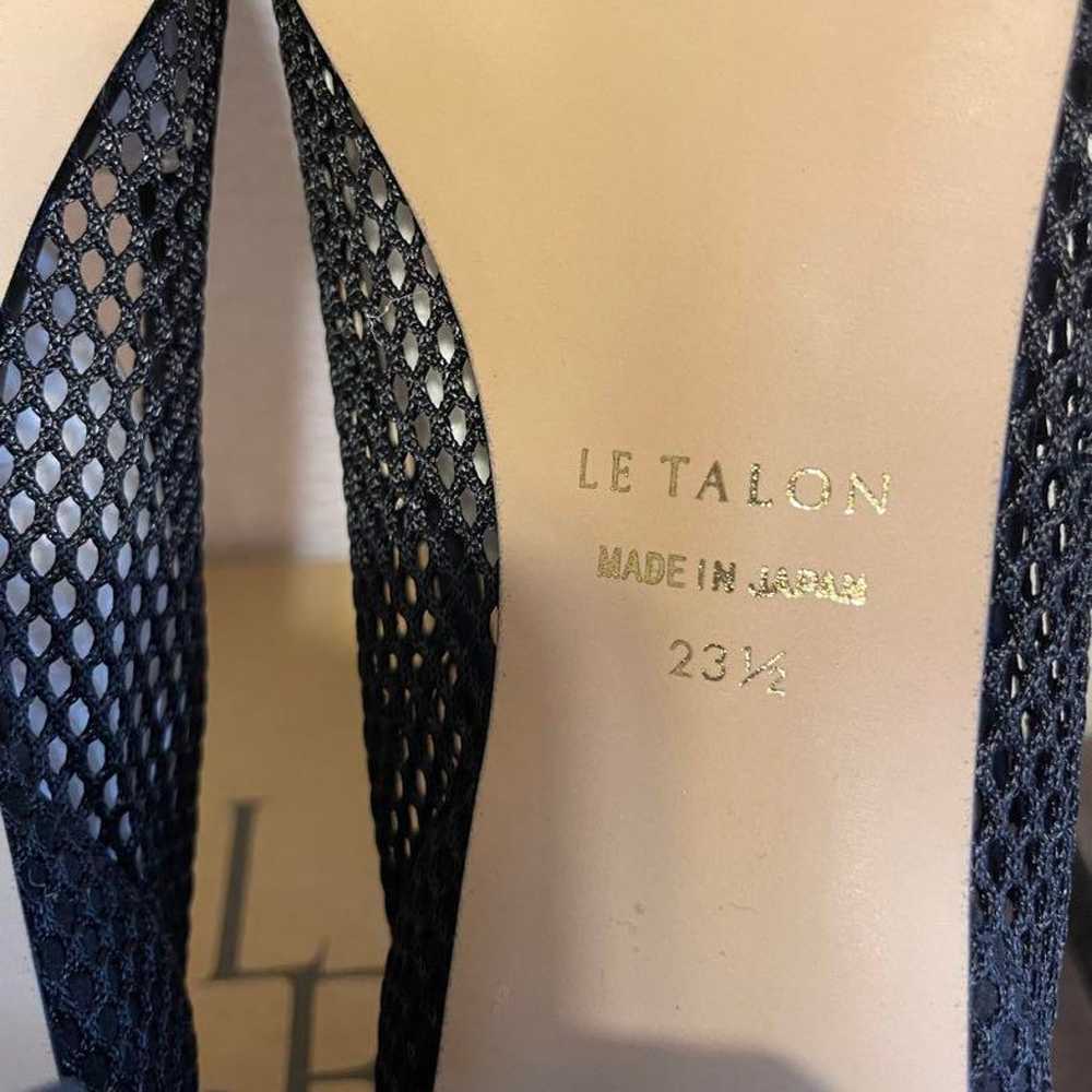 【Beautiful condition】LE TALON Black Net Pumps 23.… - image 7